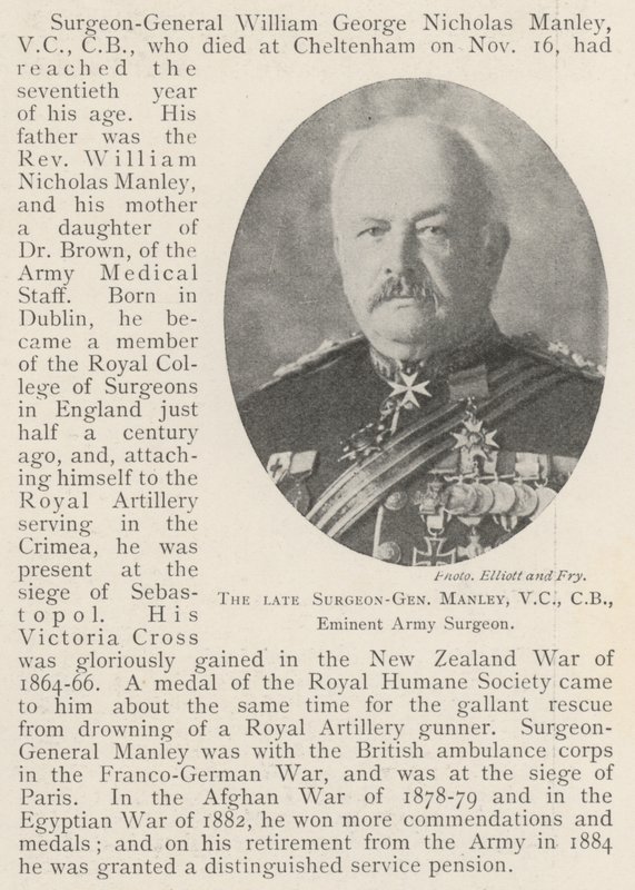 Den afdøde kirurg-general Manley, VC, CB, Eminent Army Surgeon af English Photographer