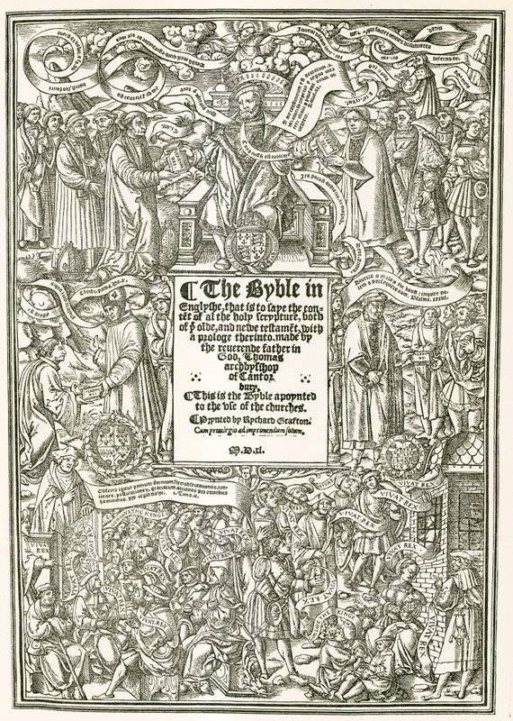 Titelbladet til Cranmers Bible, AD 1540 af English Photographer