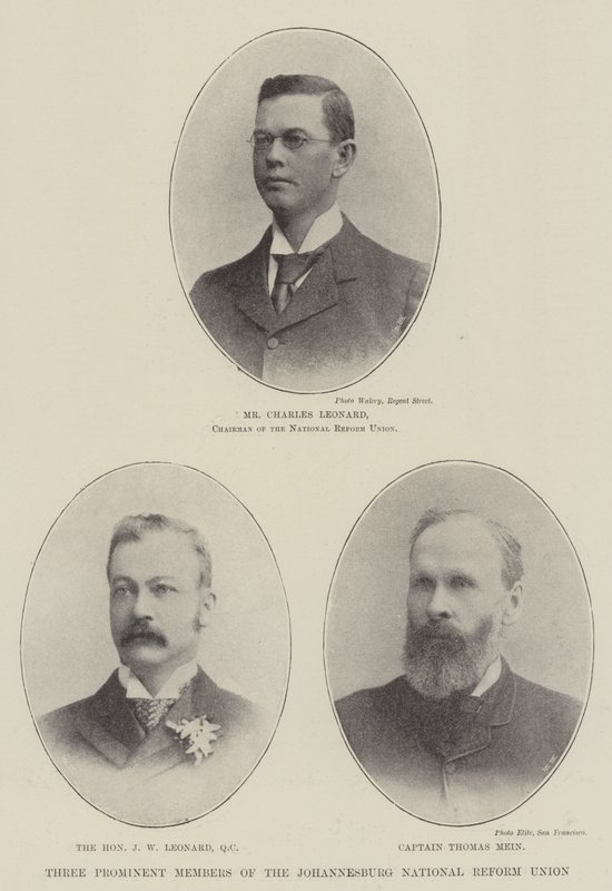 Tre fremtrædende medlemmer af Johannesburg National Reform Union af English Photographer