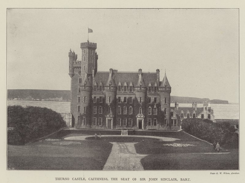 Thurso Castle, Caithness, sæde for Sir John Sinclair, Baronet af English Photographer