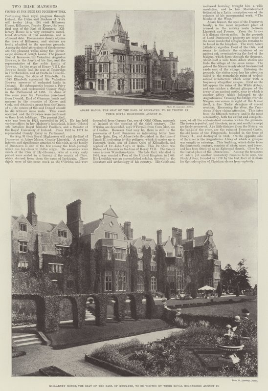 To irske palæer besøgt af hertugen og hertuginden af York af English Photographer