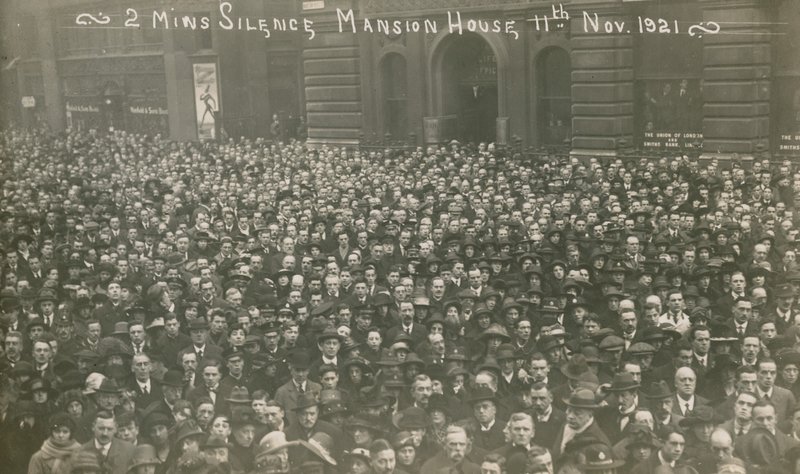 To minutters stilhed i Mansion House, London, 11. november 1921 af English Photographer