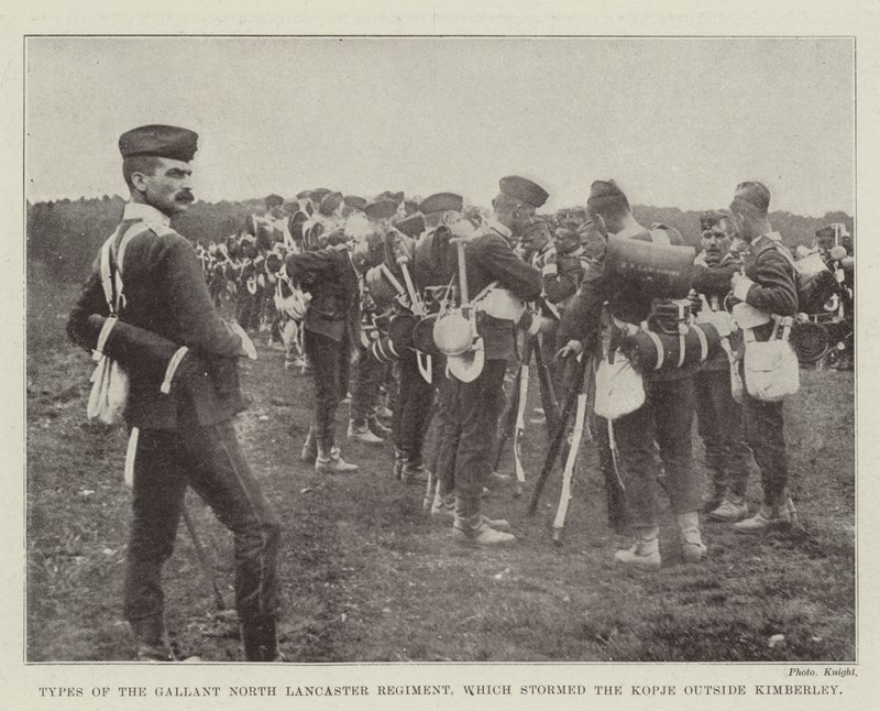 Typer af Gallant North Lancaster Regiment, som stormede Kopje uden for Kimberley af English Photographer