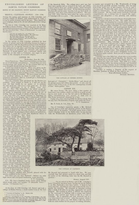 Upublicerede breve fra Samuel Taylor Coleridge af English Photographer