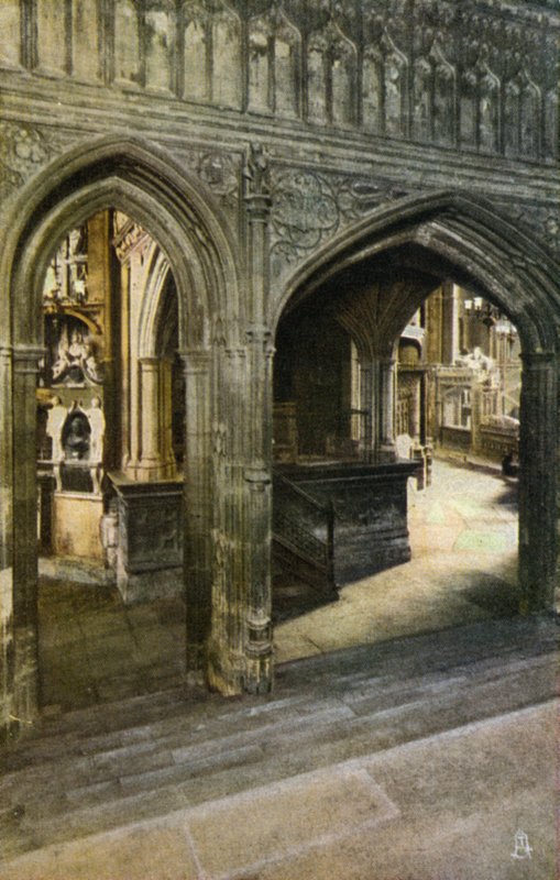 Vestibule til Henry VII Chapel, Westminster Abbey, London (foto) af English Photographer