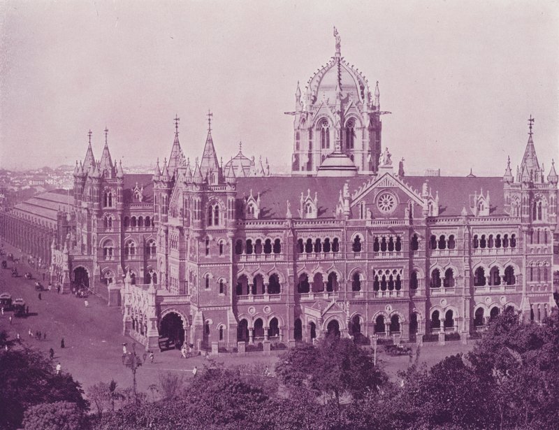 Victoria Terminus Station, Bombay af English Photographer