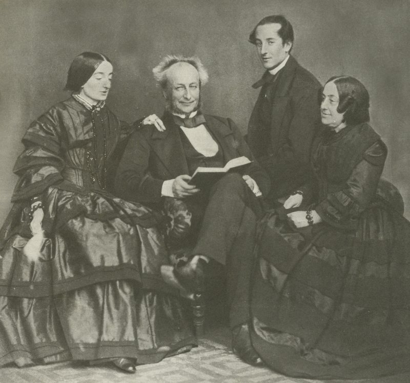 Victoriansk familiegruppe, 1857 af English Photographer