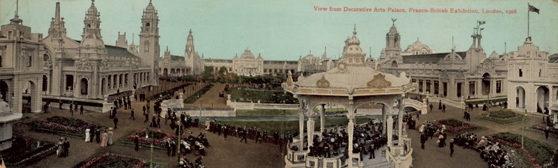Udsigt fra Dectorative Arts Palace, fransk-britisk udstilling, London, 1908 af English Photographer