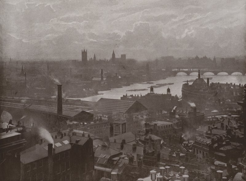 Udsigt fra Golden Gallery, St. Pauls, med udsigt til sydvest af English Photographer