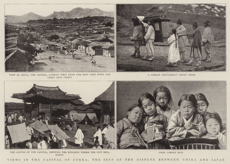 Udsigt i hovedstaden i Corea, sæde for striden mellem Kina og Japan af English Photographer