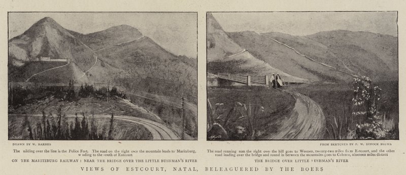Udsigt over Estcourt, Natal, belejret af boerne af English Photographer