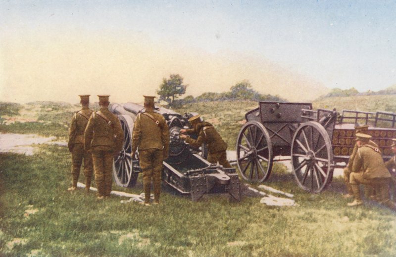 WW1: Det Kongelige Artilleriregiment (farvefoto) af English Photographer