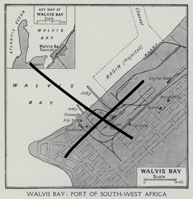 Walvis Bay, Havn i Sydvestafrika (s/h foto) af English Photographer