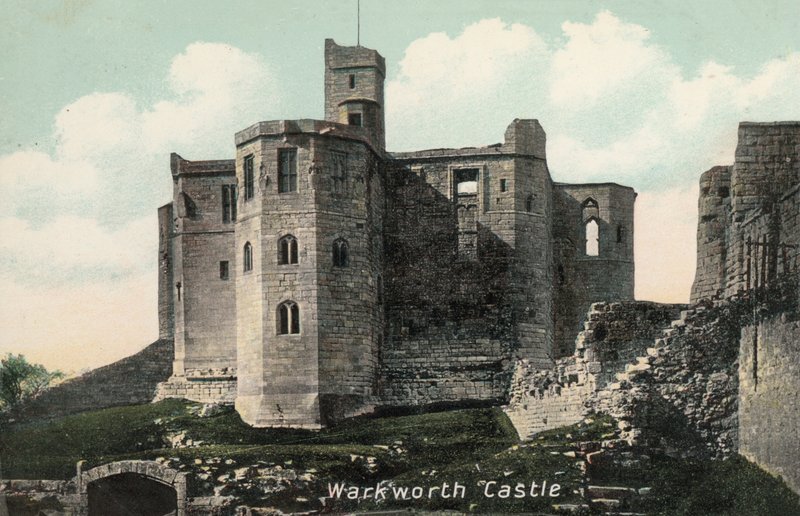 Warkworth Castle, Northumberland (foto) af English Photographer