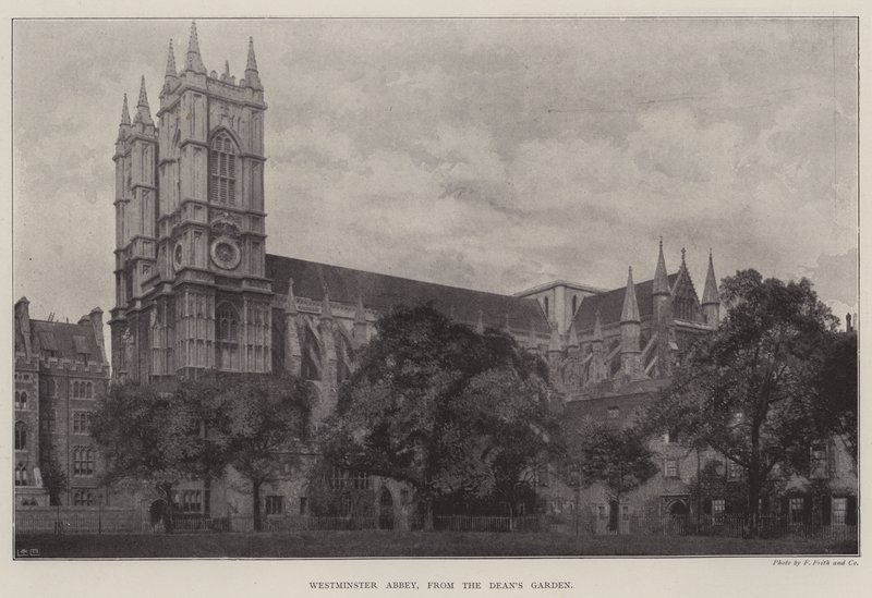 Westminster Abbey, fra Deans Garden af English Photographer