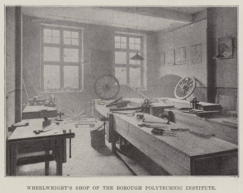 Wheelwrights Shop fra Borough Polytechnic Institute af English Photographer