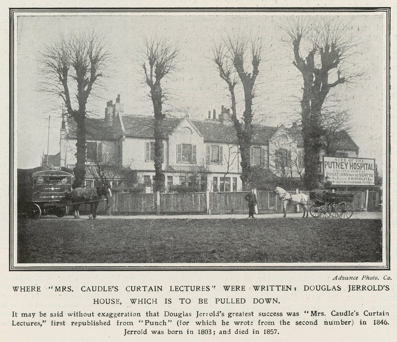 Hvor Mrs Caudles Curtain Lectures blev skrevet, Douglas Jerrolds House af English Photographer