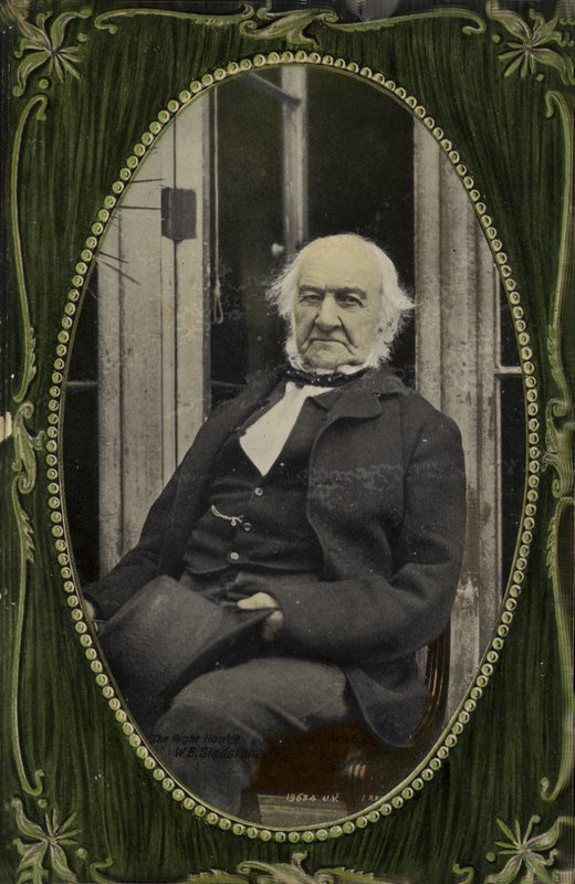 William Ewart Gladstone (farvet foto) af English Photographer