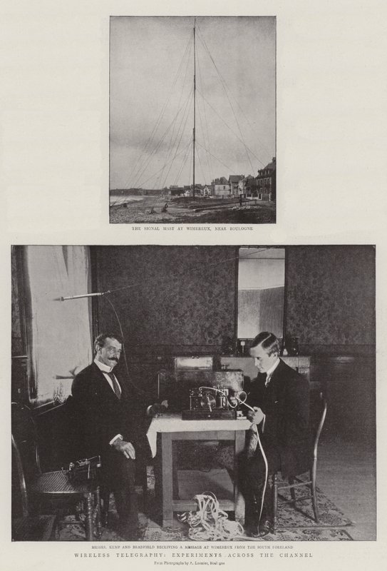 Trådløs telegrafi, eksperimenter på tværs af kanalen af English Photographer