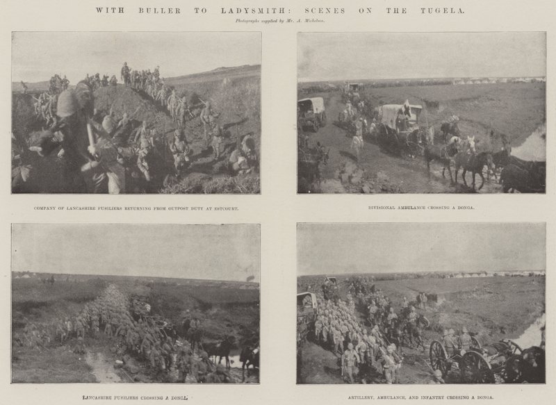 Med Buller til Ladysmith, Scener på Tugela af English Photographer