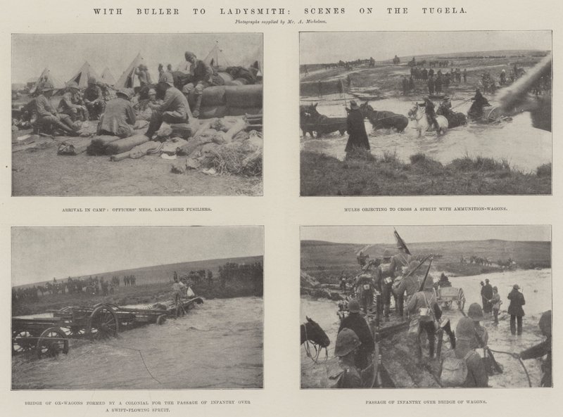 Med Buller til Ladysmith, Scener på Tugela af English Photographer