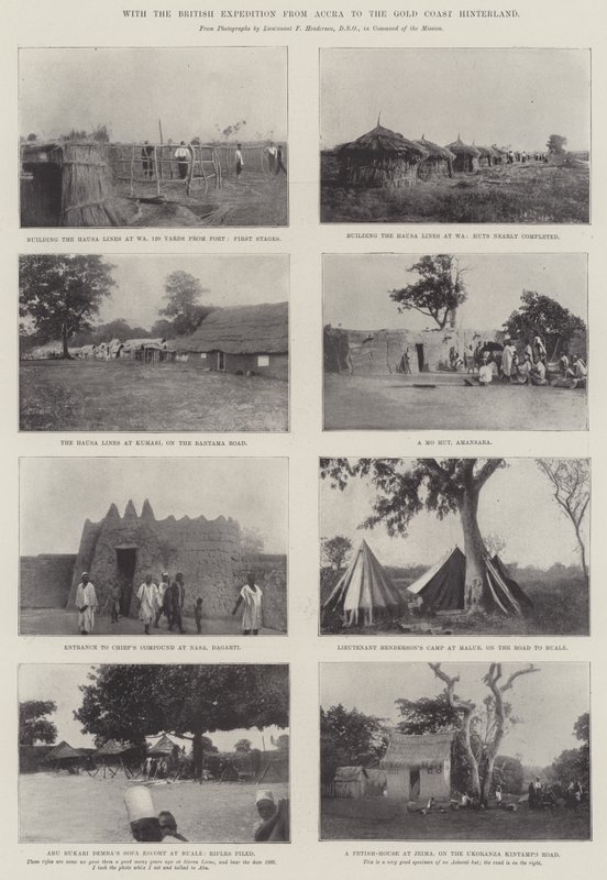 Med den britiske ekspedition fra Accra til Gold Coast Hinterland af English Photographer