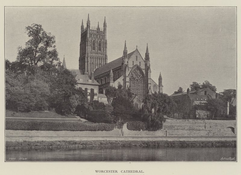 Worcester katedral af English Photographer
