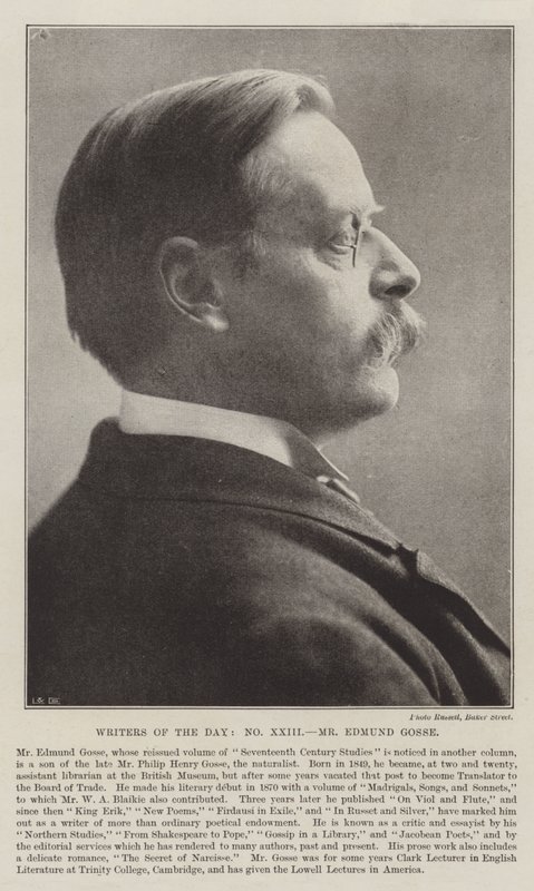 Dagens forfattere, hr. Edmund Gosse af English Photographer