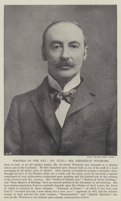Dagens forfattere, hr. Frederick Wedmore af English Photographer