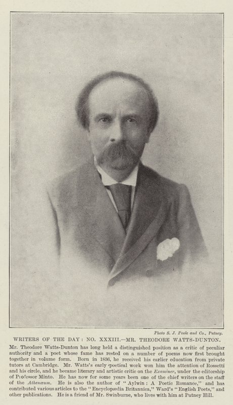 Dagens forfattere, Theodore Watts-Dunton af English Photographer