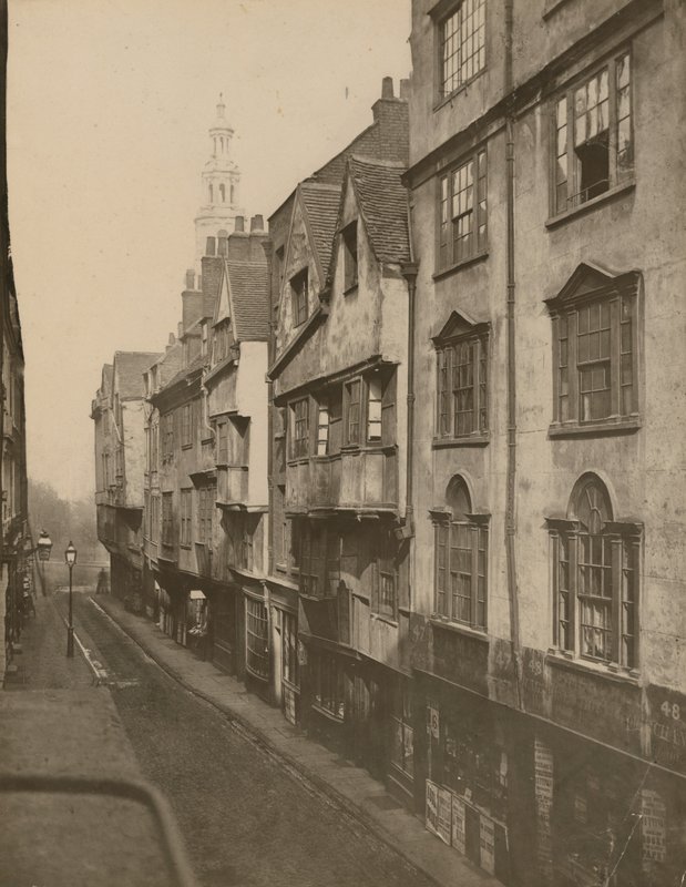 Wych Street, sydsiden, mod øst, London af English Photographer