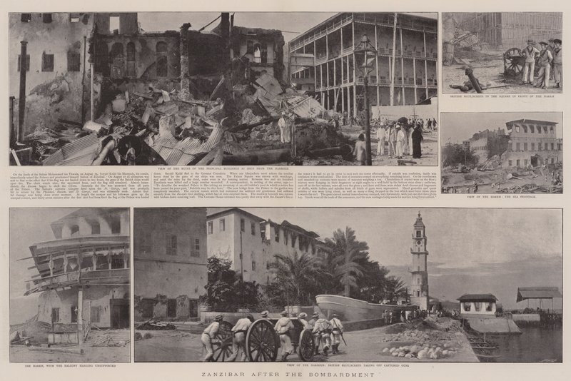 Zanzibar efter bombardementet af English Photographer