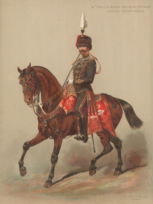 10. prins af Wales egne kongelige husarer, officer, revisionsordre af English School