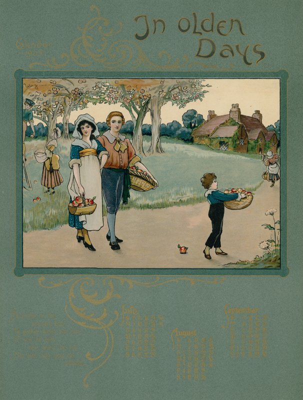 1905 kalender med vers af Alfred Austin af English School