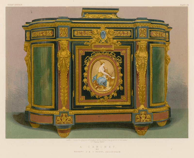 A Cabinet af Mrs J og T Scott, Edinburgh af English School