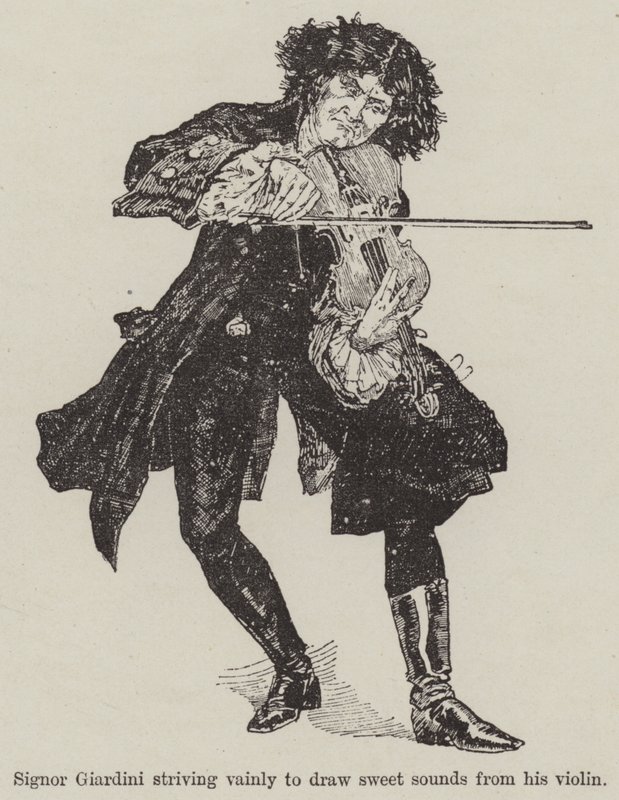A Fiddle with One Tune, af R E Francillon (gravering) af English School