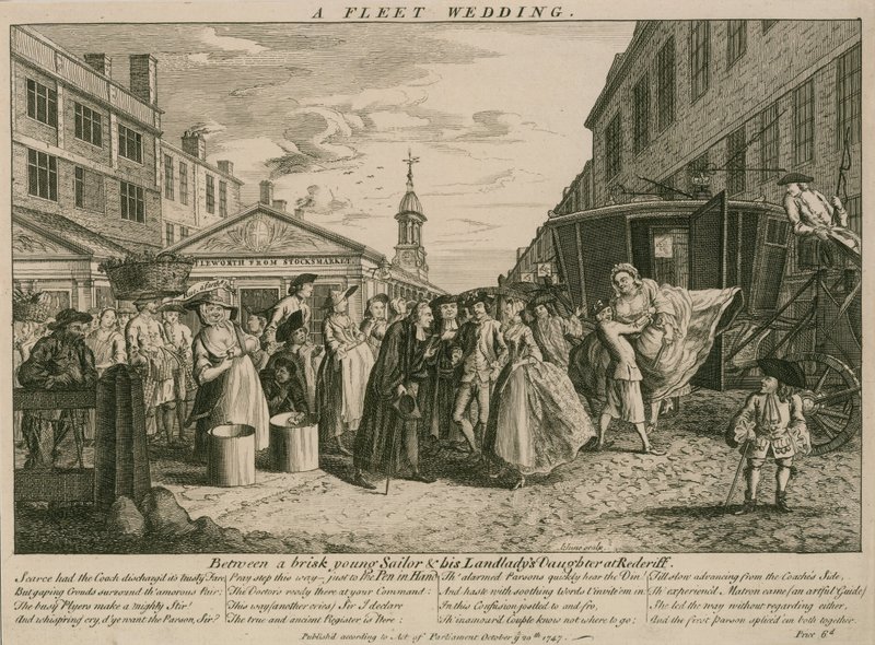 Et flådebryllup mellem en sømand og hans værtindens datter i Rederiff af English School