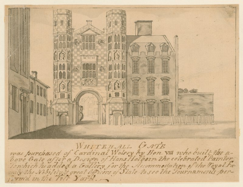 En port, der tilhører Whitehalls gamle palads af English School