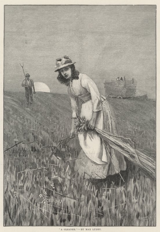 A Gleaner (gravering) af English School