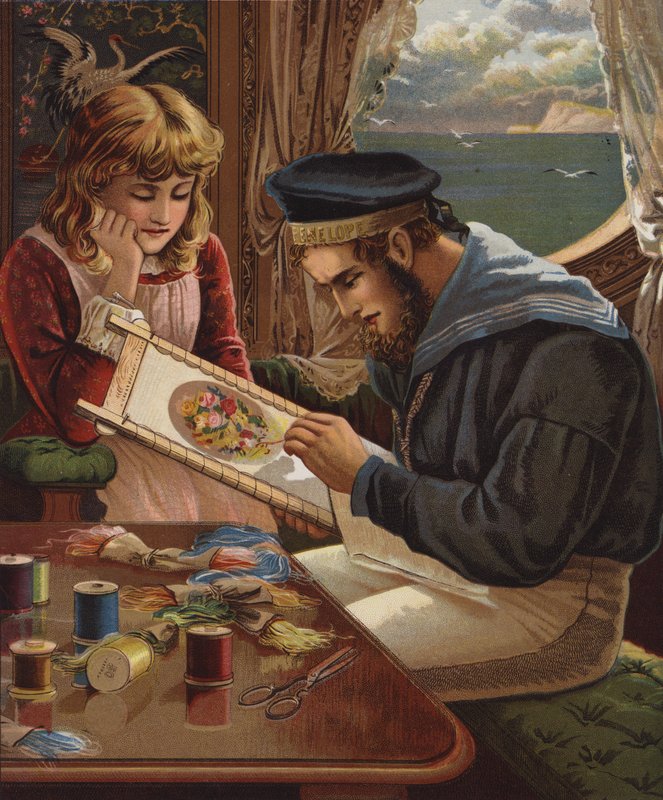 Et arbejde af kærlighed (chromolitho) af English School