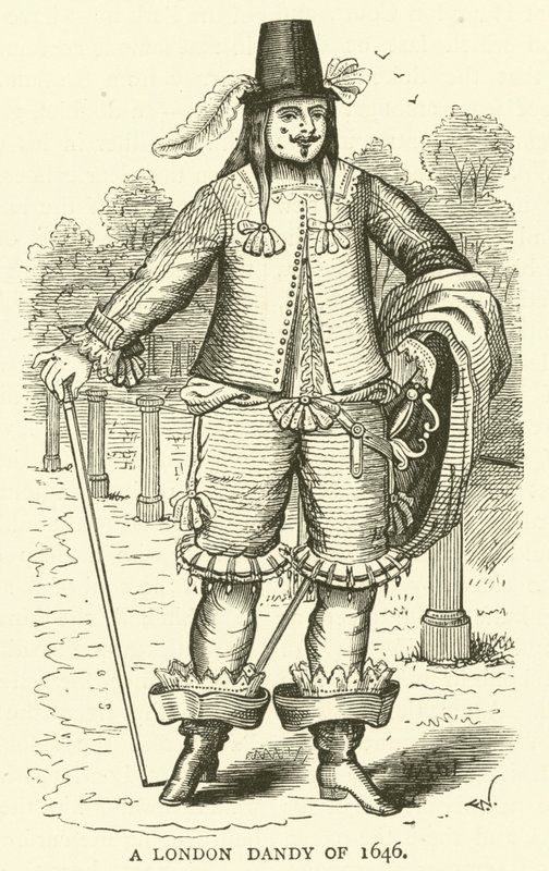 En London Dandy fra 1646 af English School