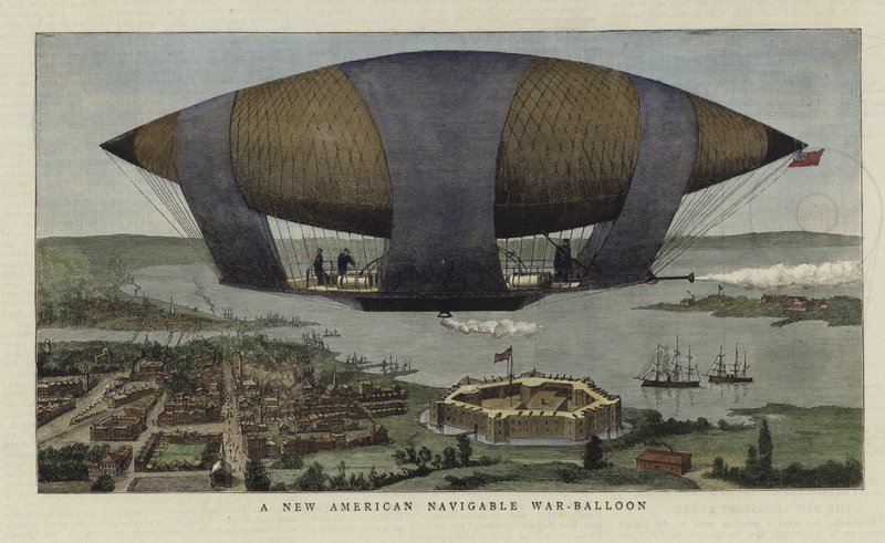 En ny amerikansk sejlbar krigsballon af English School