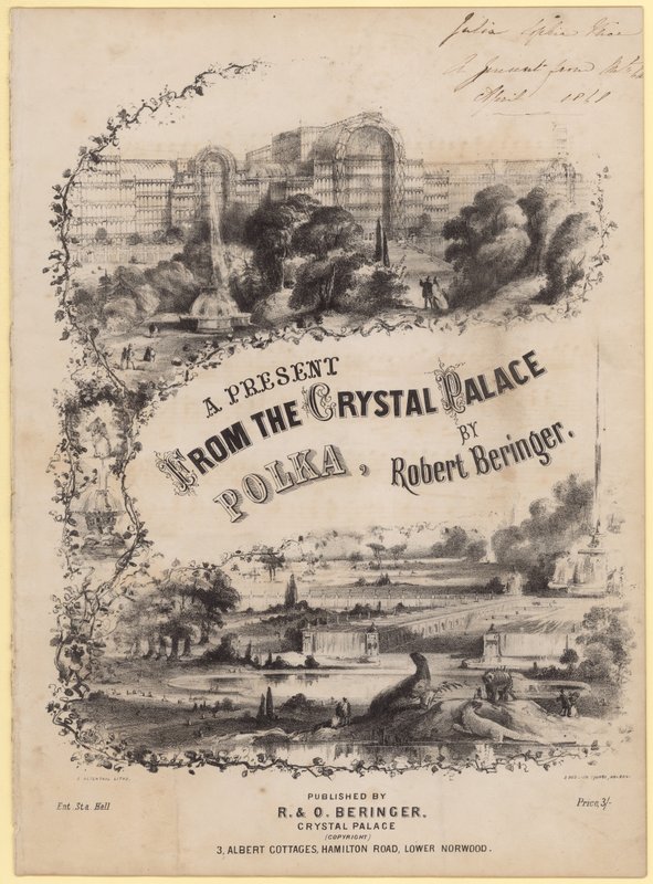 En gave fra Crystal Palace Polka af English School