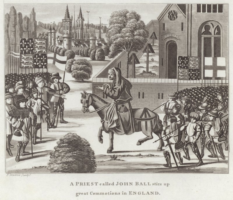 En præst ved navn John Ball vækker store tumult i England af English School