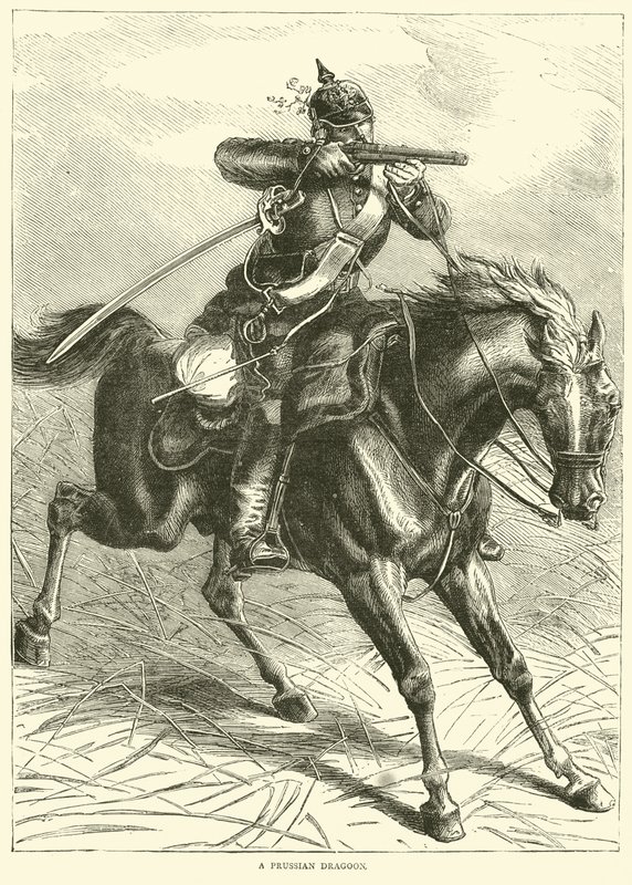 En preussisk dragon, september 1870 af English School