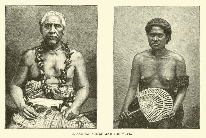 En samoansk høvding og hans kone af English School