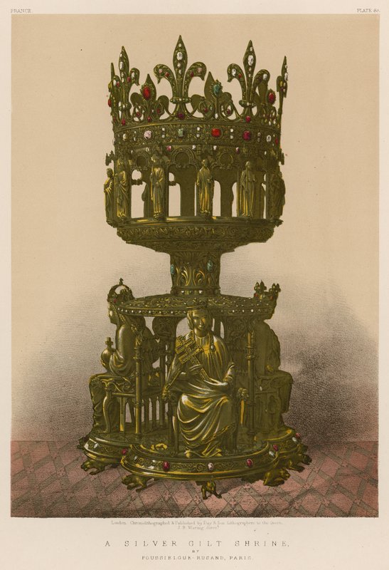 A Silver Gilt Shrine af Poussielgue-Rusand, Paris af English School