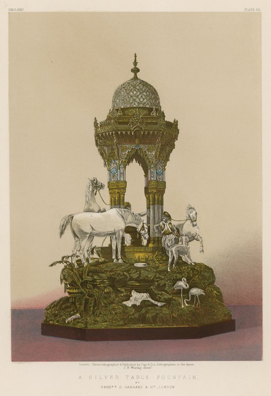 A Silver Table Fountain af Mrs S Garrard and Co, London af English School