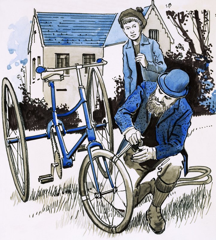 En haveslange gav John Dunlop en jævn cykeltur af English School