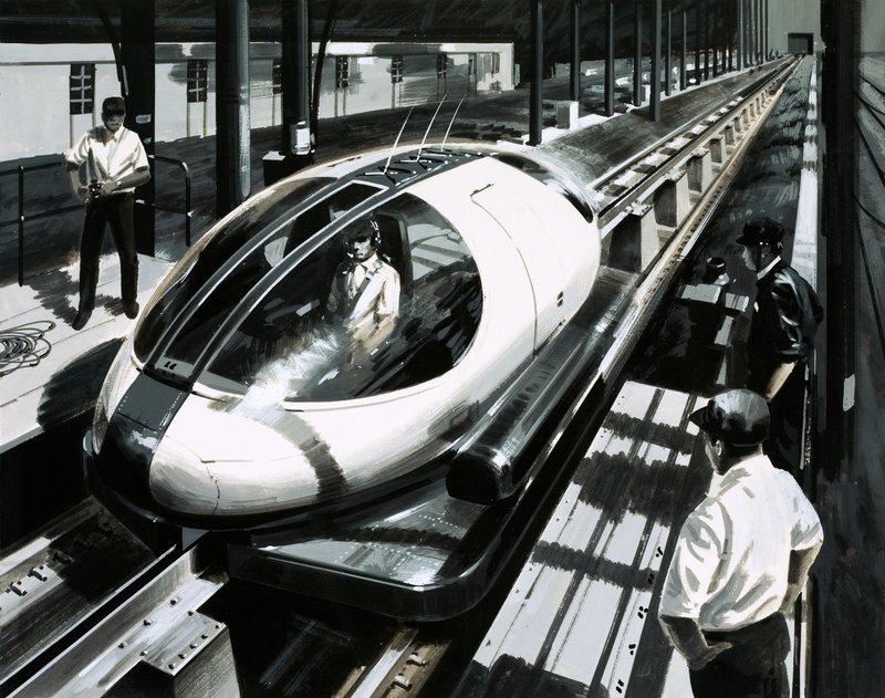 Et maglev-testkøretøj i Japan af English School